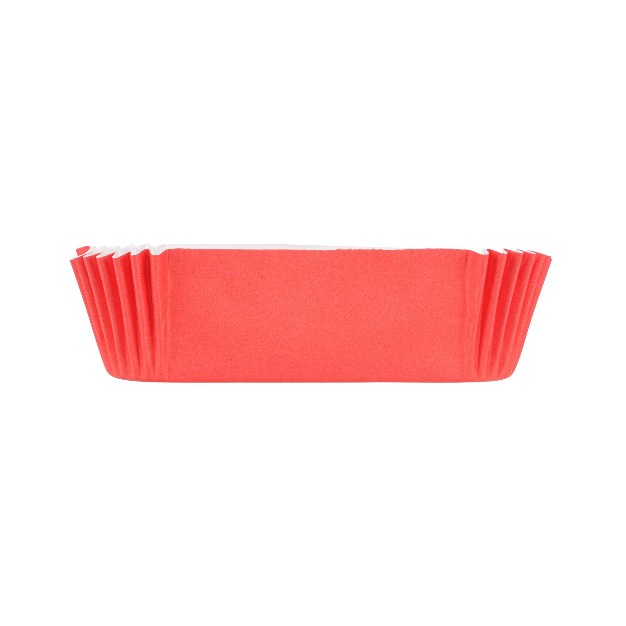 Panificio 5 oz Elliptical Red Paper Large Baking Cup - Ridged - 4 1/2" x 2 1/2" x 1 1/4" - 200 count box