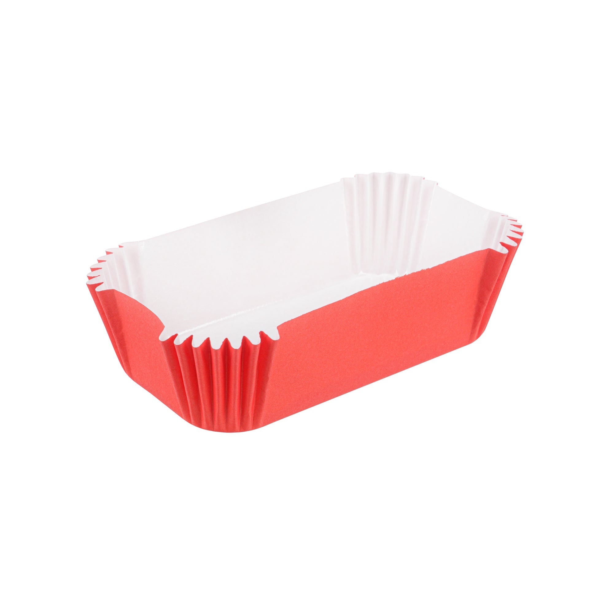 Panificio 5 oz Elliptical Red Paper Large Baking Cup - Ridged - 4 1/2" x 2 1/2" x 1 1/4" - 200 count box