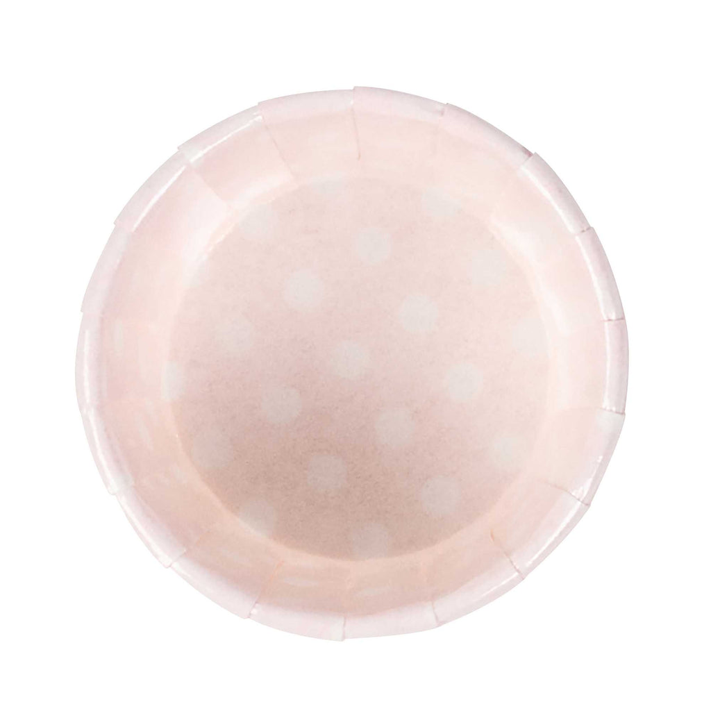 Panificio 1 oz Round Polka-Dotted Hot Orange Paper Small Baking Cup - Pleated - 2" x 2" x 1 1/4" - 200 count box