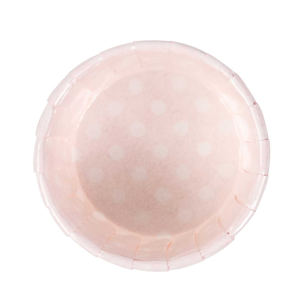 Panificio 2 oz Round Polka-Dotted Hot Orange Paper Medium Baking Cup - Pleated - 2 1/4" x 2 1/4" x 1 1/2" - 200 count box