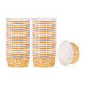 Panificio 5 oz Round Polka-Dotted Hot Orange Paper Large Baking Cup - Pleated - 3 3/4" x 3 3/4" x 1 1/2" - 200 count box