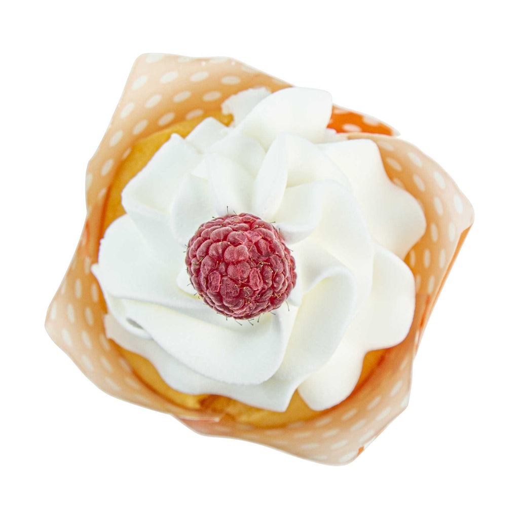 Panificio 2 oz Tulip Polka-Dotted Hot Orange Paper Tall Baking Cup - 3 1/4" x 3 1/4" x 3 1/2" - 200 count box