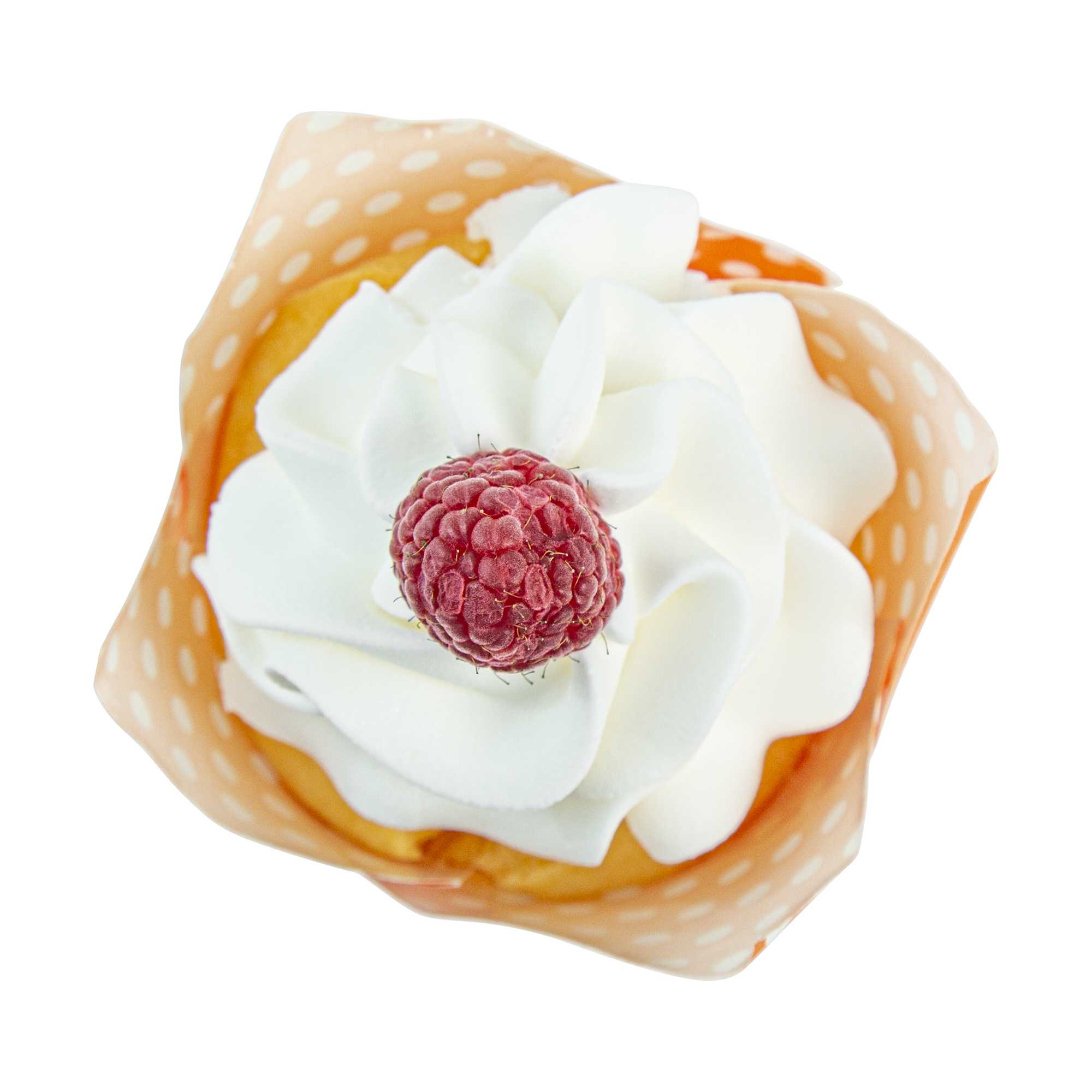 Panificio 2 oz Tulip Polka-Dotted Hot Orange Paper Tall Baking Cup - 3 1/4" x 3 1/4" x 3 1/2" - 200 count box
