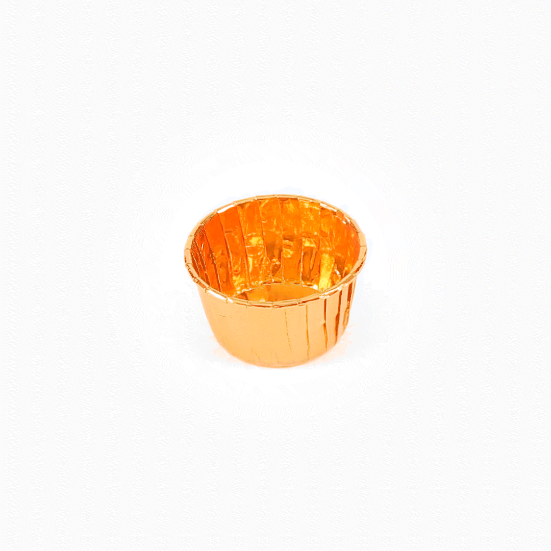 Panificio 3 oz Round Rose Gold Paper Small Baking Cup - Pleated - 2 1/2" x 2 1/2" x 1 1/2" - 200 count box