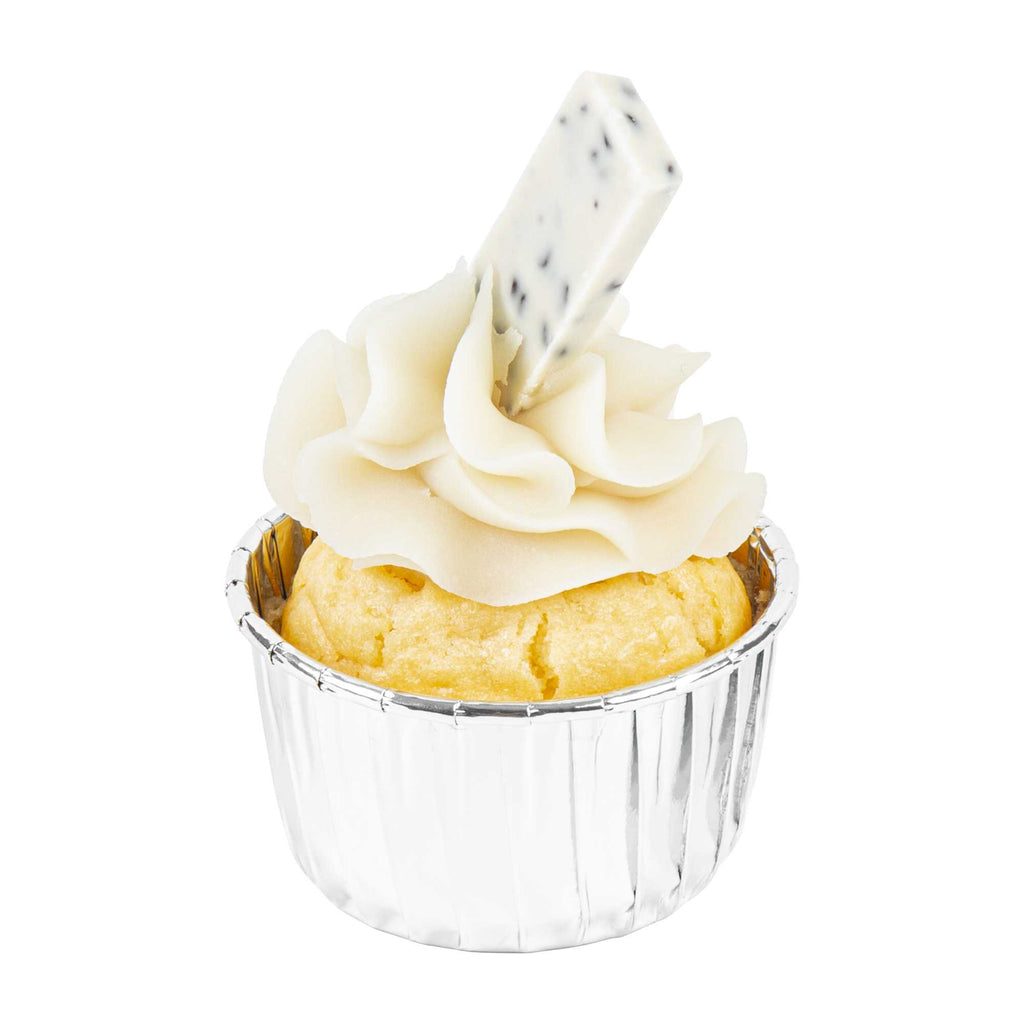 Panificio 3 oz Round Metallic Silver Paper Small Baking Cup - Pleated - 2 1/2" x 2 1/2" x 1 1/2" - 200 count box