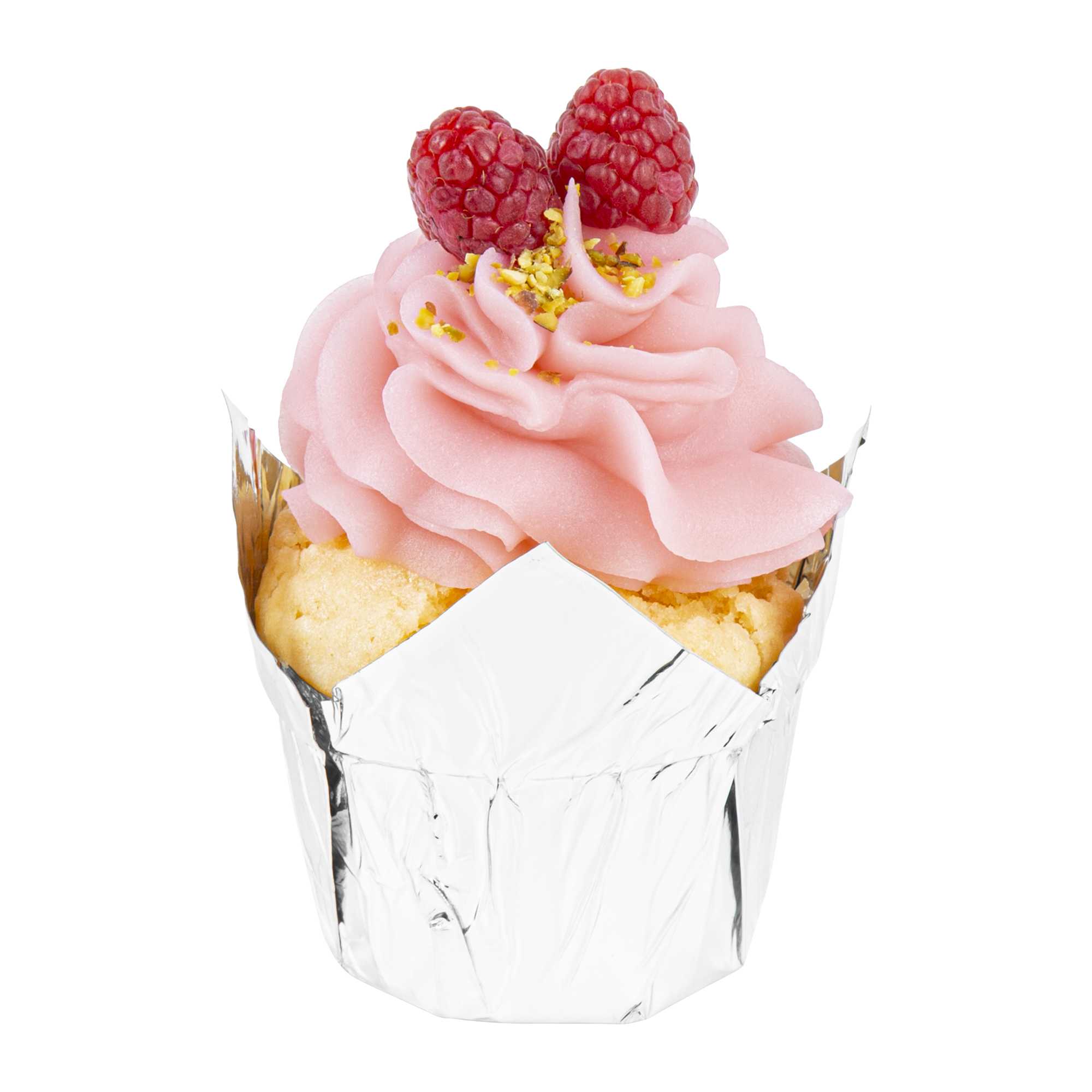 Panificio 4 oz Tulip Metallic Silver Paper Regular Baking Cup - 2 1/4" x 2 1/4" x 1 1/2" - 200 count box