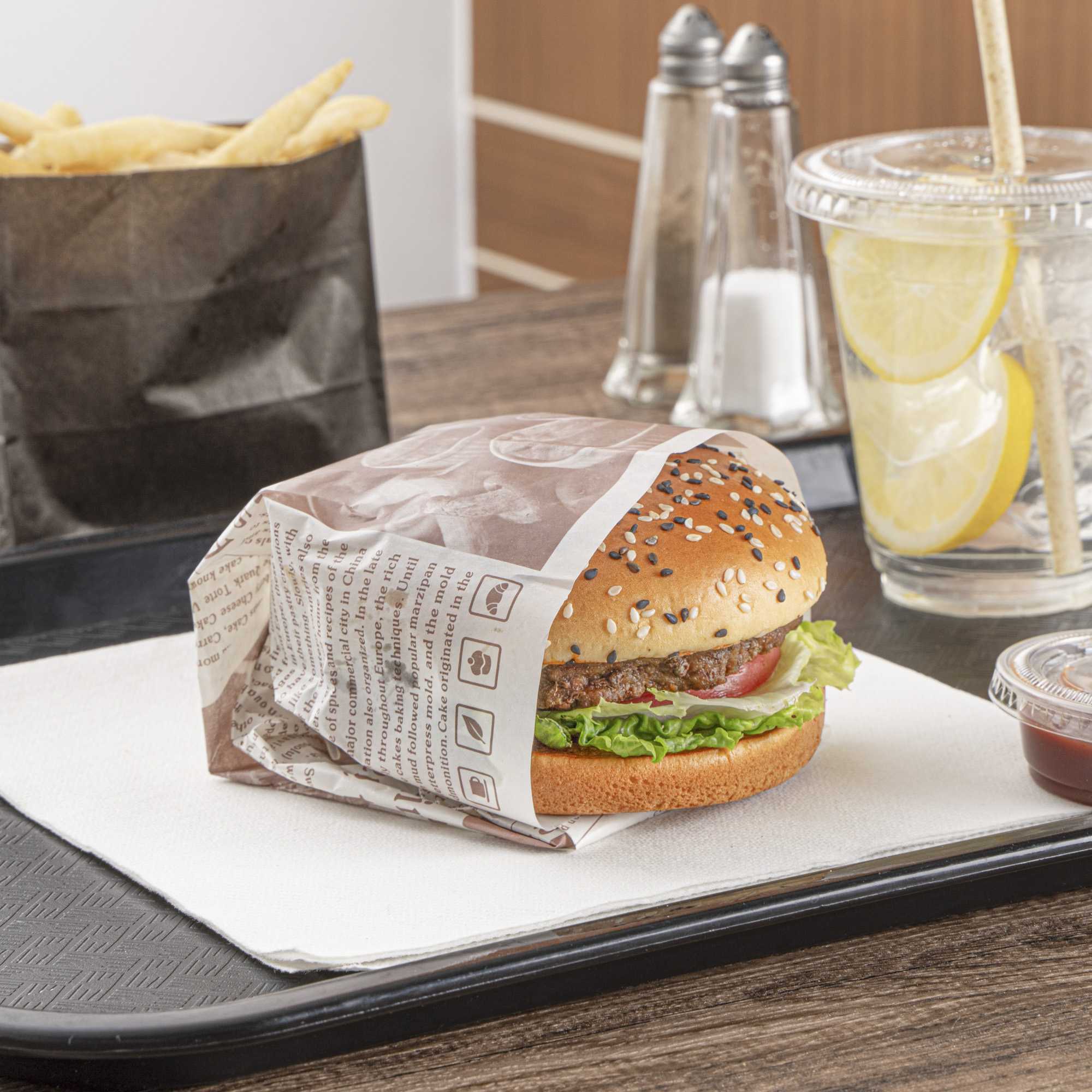 Gastronomia Newsprint Paper Food Wrap and Basket Liner - Greaseproof - 15" x 11" - 200 count box