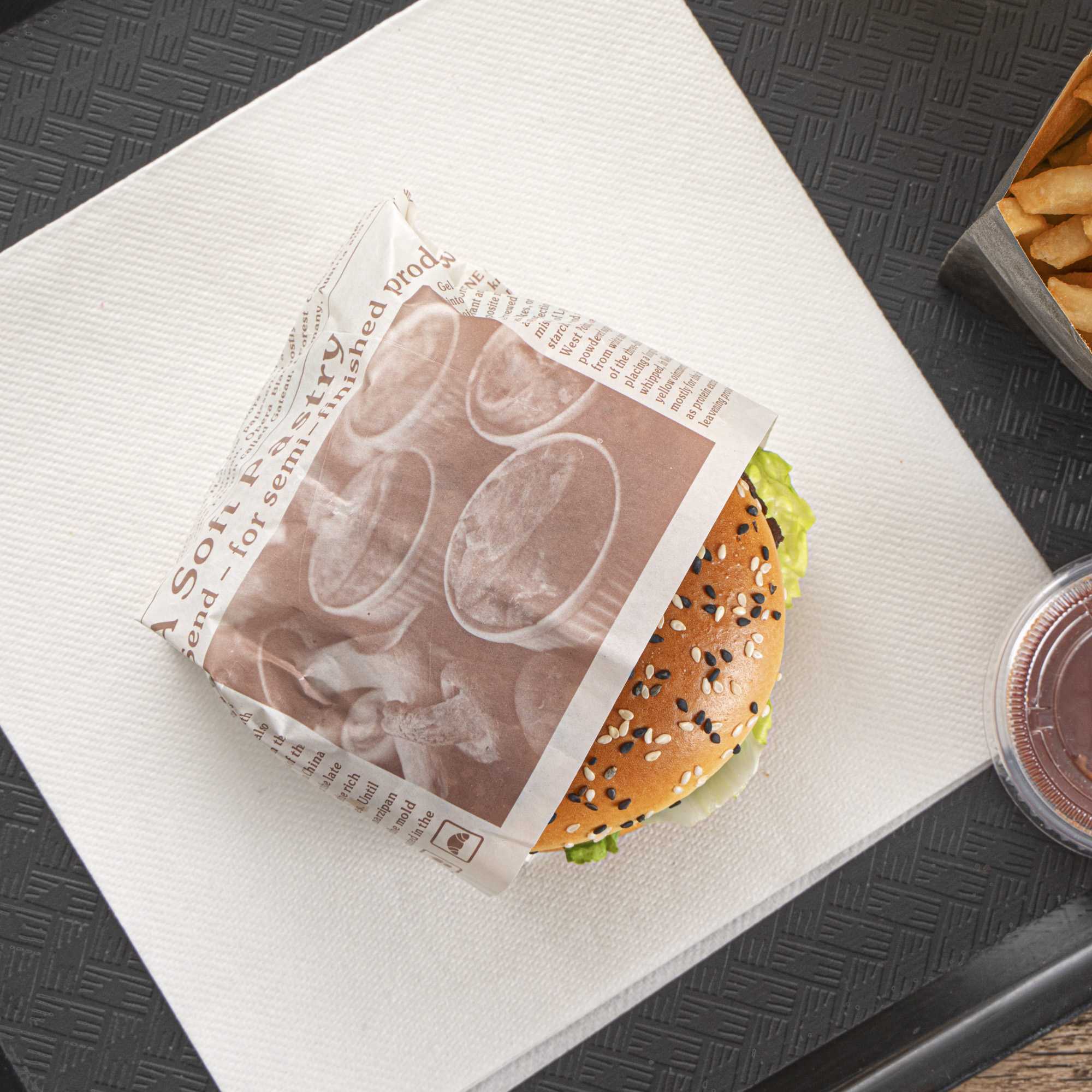 Gastronomia Newsprint Paper Food Wrap and Basket Liner - Greaseproof - 15" x 11" - 200 count box