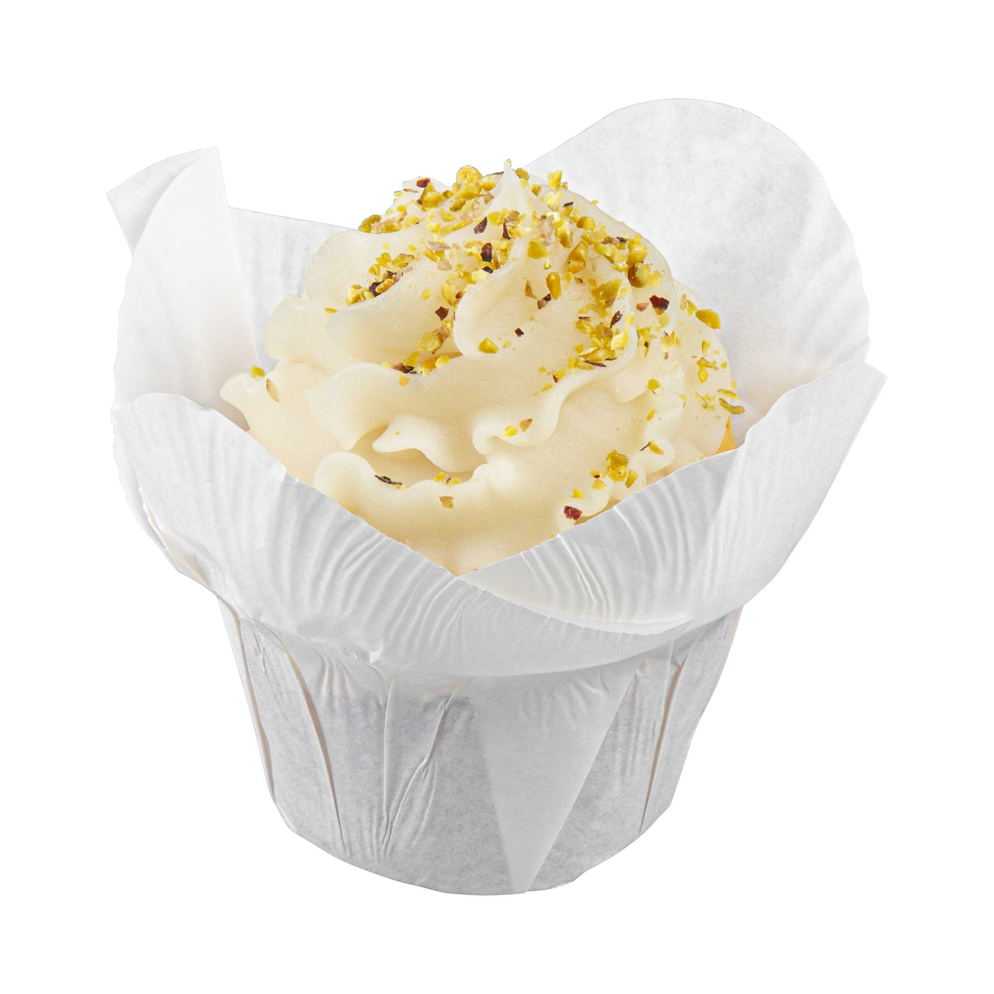 Panificio 6 oz Daffodil White Paper Baking Cup - Greaseproof - 3 1/4" x 3 1/4" x 3" - 200 count box