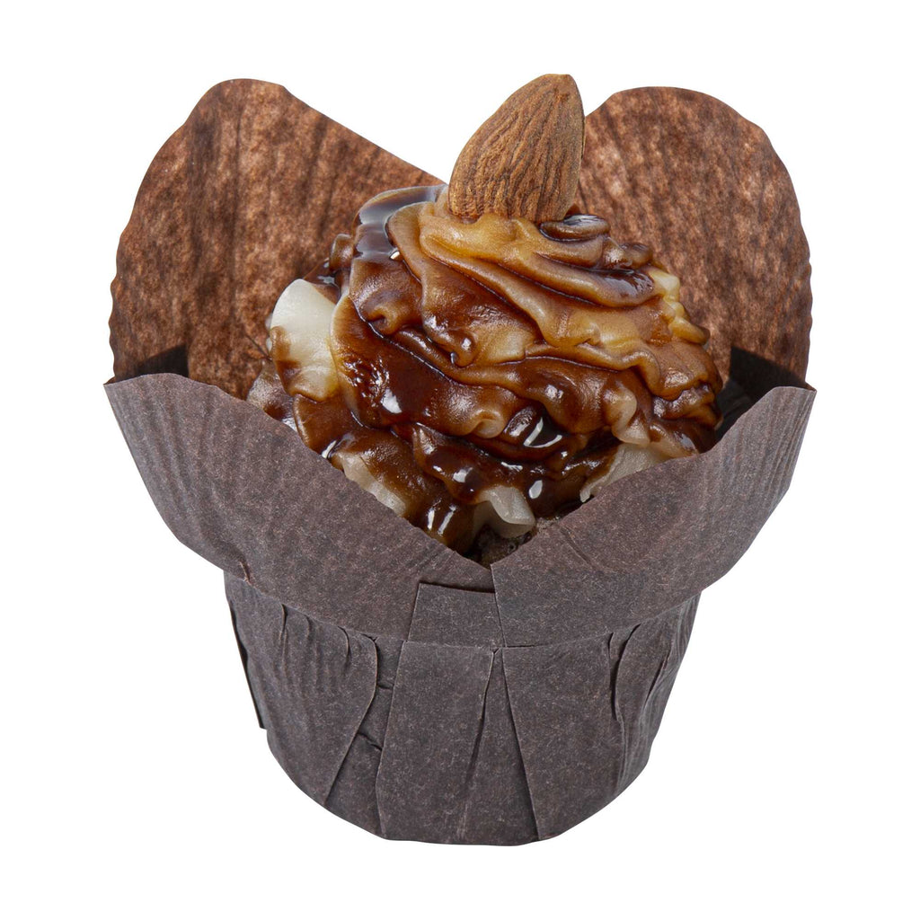 Panificio 6 oz Daffodil Brown Paper Baking Cup - Greaseproof - 3 1/4" x 3 1/4" x 3" - 200 count box