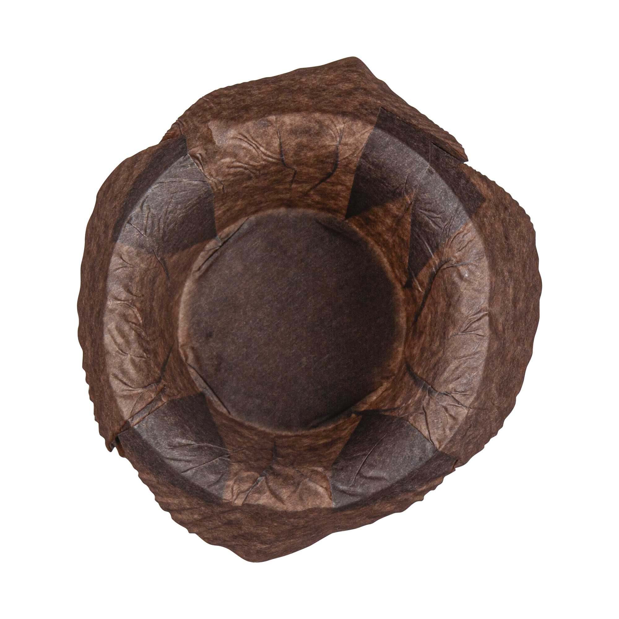 Panificio 6 oz Daffodil Brown Paper Baking Cup - Greaseproof - 3 1/4" x 3 1/4" x 3" - 200 count box