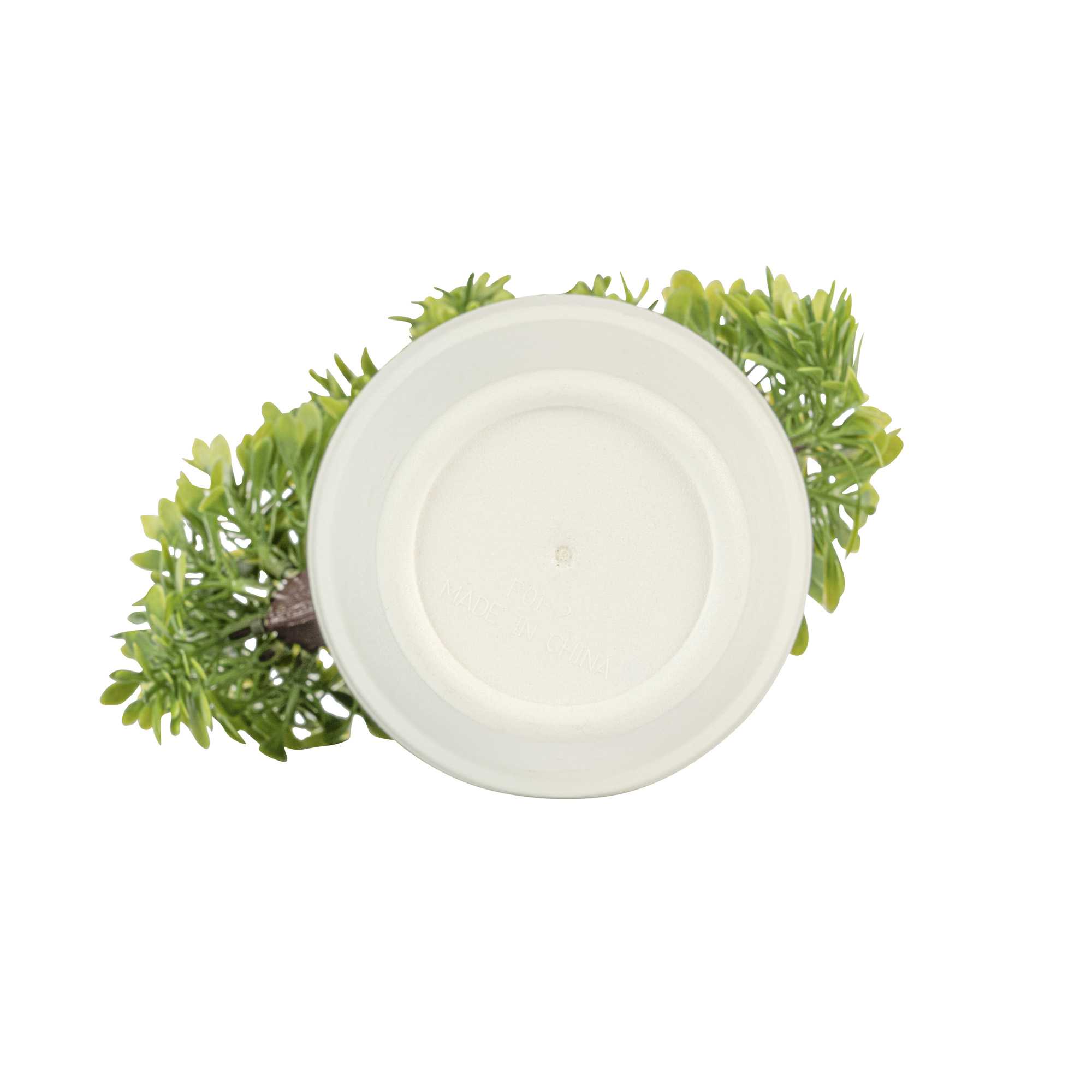 Fiore Round Green Plastic Petite Green Tree in Plastic Pot - 7" x 4" x 11" - 12 count box