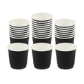 Restpresso 4 oz Black Paper Coffee Cup - Double Wall - 2 1/2" x 2 1/2" x 2 1/4" - 25 count box