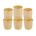 Restpresso 4 oz Kraft Paper Coffee Cup - Double Wall - 2 1/2" x 2 1/2" x 2 1/4" - 25 count box