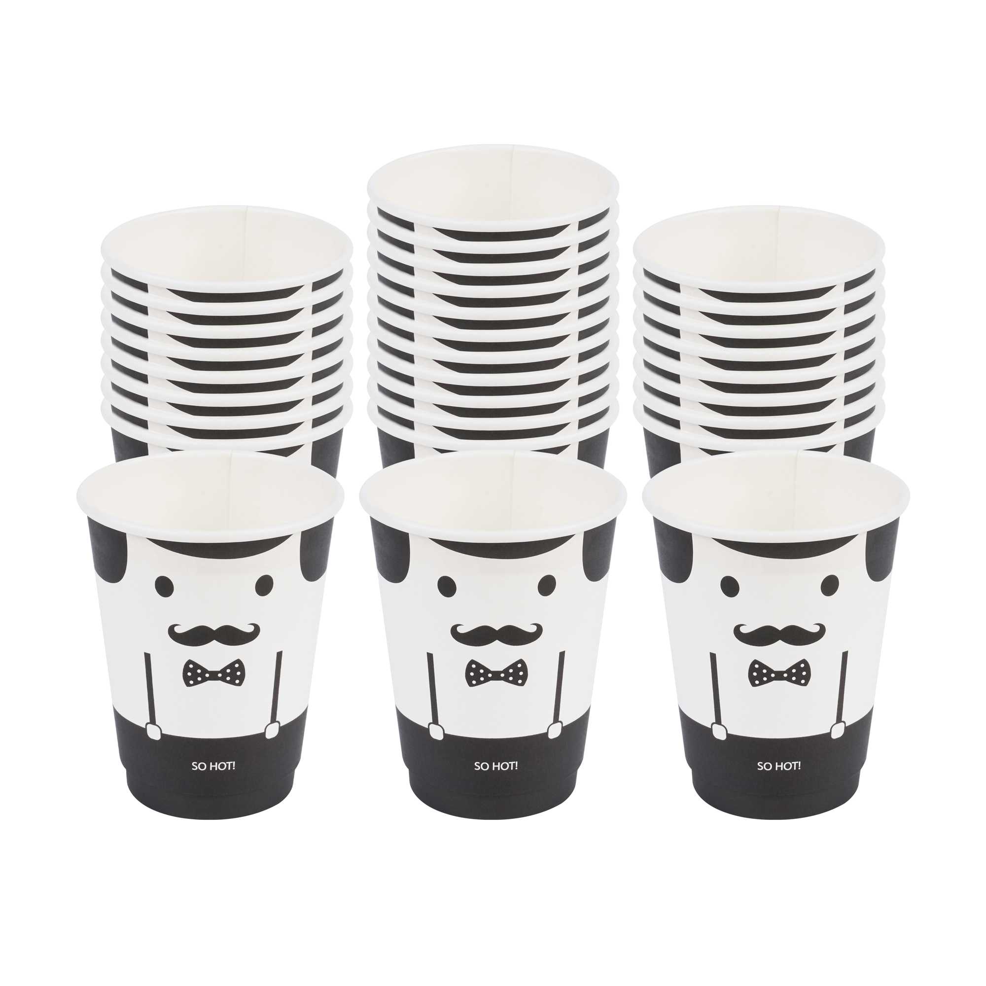 Restpresso 12 oz Monsieur Paper Coffee Cup - Double Wall - 3 1/2" x 3 1/2" x 4 1/4" - 500 count box