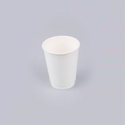Restpresso 12 oz White Paper Coffee Cup - Double Wall - 3 1/2" x 3 1/2" x 4 1/4" - 500 count box