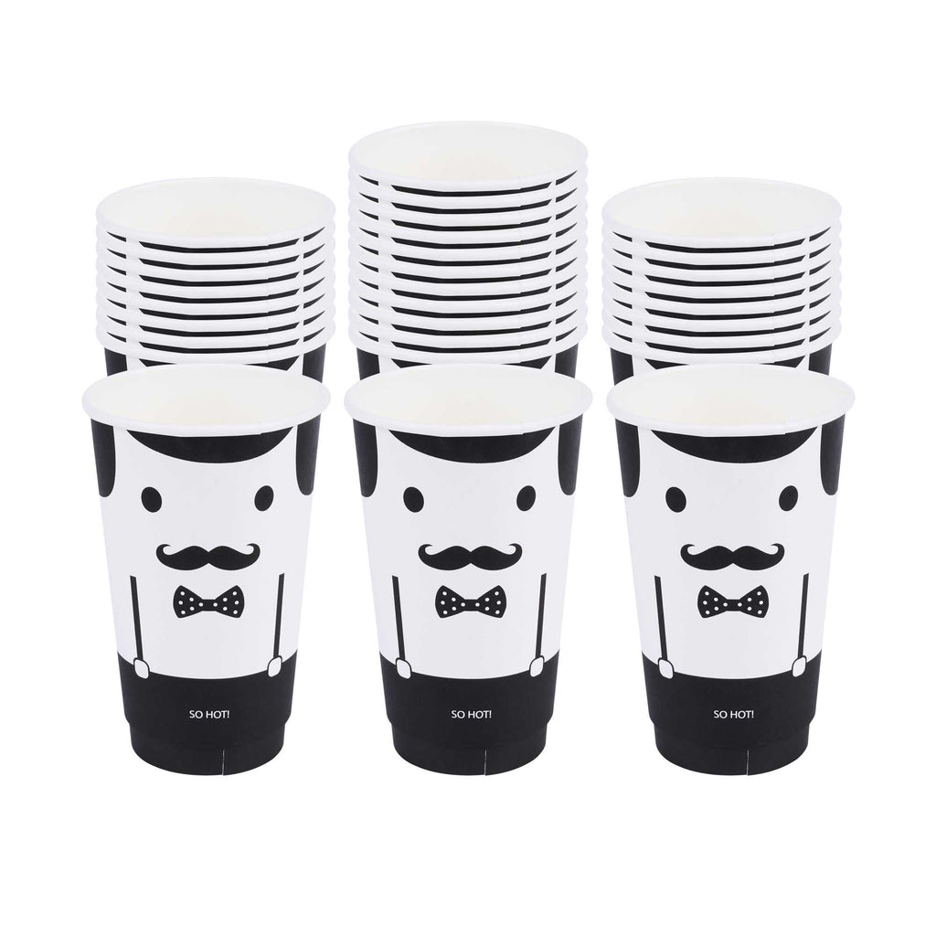 Restpresso 16 oz Monsieur Paper Coffee Cup - Double Wall - 3 1/2" x 3 1/2" x 5 1/2" - 25 count box