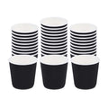 Restpresso 4 oz Black Paper Coffee Cup - Ripple Wall - 2 1/2" x 2 1/2" x 2 1/4" - 25 count box