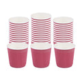Restpresso 4 oz Crimson Paper Coffee Cup - Ripple Wall - 2 1/2" x 2 1/2" x 2 1/4" - 500 count box