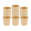 Restpresso 4 oz Kraft Paper Coffee Cup - Ripple Wall - 2 1/2" x 2 1/2" x 2 1/4" - 25 count box