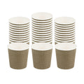 Restpresso 4 oz Mocha Pin Check Paper Coffee Cup - Spiral Wall - 2 1/2" x 2 1/2" x 2 1/4" - 500 count box