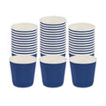 Restpresso 4 oz Midnight Blue Paper Coffee Cup - Ripple Wall - 2 1/2" x 2 1/2" x 2 1/4" - 25 count box