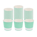 Restpresso 4 oz Light Green Paper Coffee Cup - Ripple Wall - 2 1/2" x 2 1/2" x 2 1/4" - 25 count box
