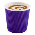 Restpresso 4 oz Royal Purple Paper Coffee Cup - Ripple Wall - 2 1/2" x 2 1/2" x 2 1/4" - 500 count box
