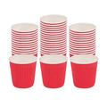 Restpresso 4 oz Red Paper Coffee Cup - Ripple Wall - 2 1/2" x 2 1/2" x 2 1/4" - 25 count box