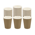 Restpresso 12 oz Mocha Pin Check Paper Coffee Cup - Spiral Wall - 3 1/2" x 3 1/2" x 4 1/4" - 500 count box
