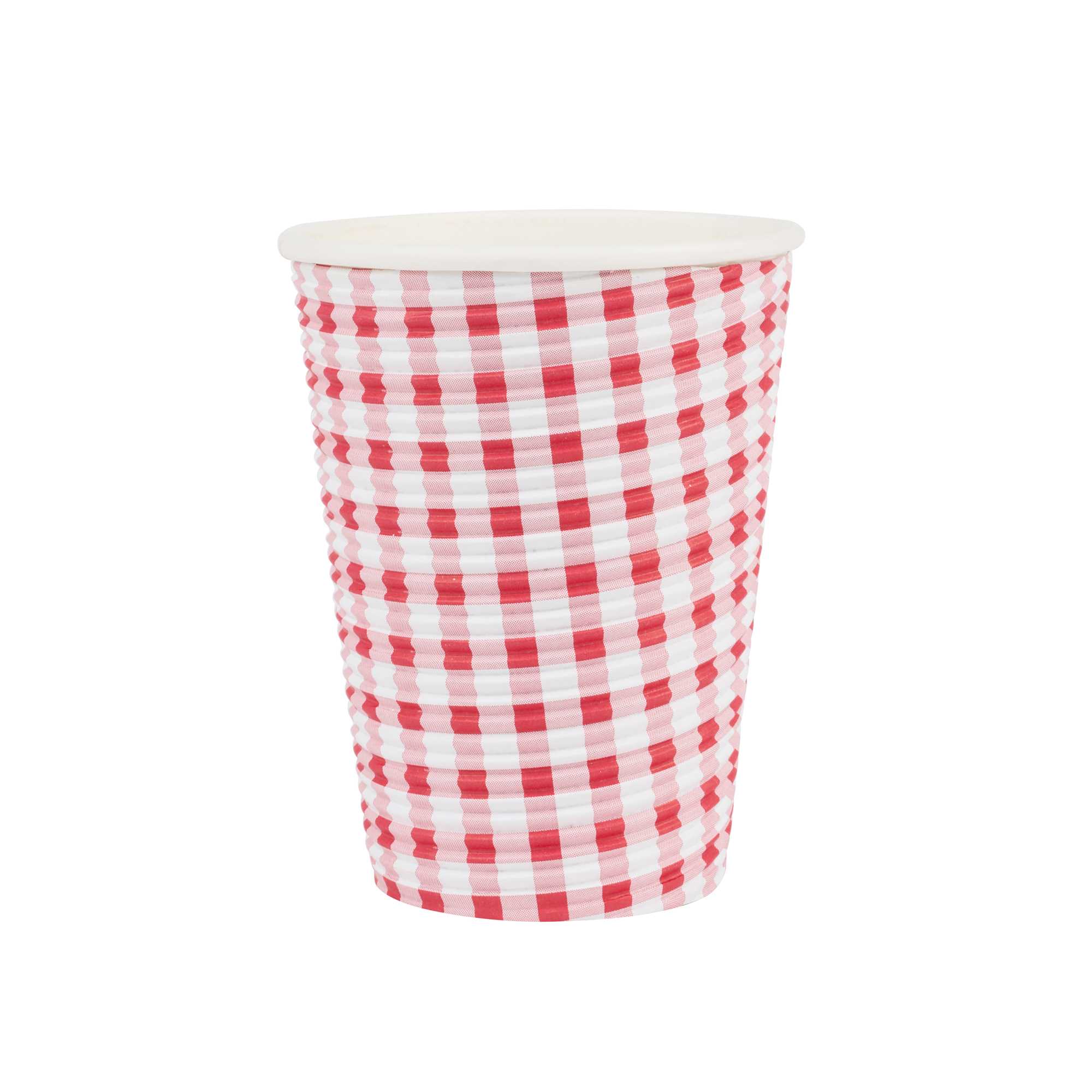 Restpresso 12 oz Picnic Print Paper Coffee Cup - Spiral Wall - 3 1/2" x 3 1/2" x 4 1/4" - 500 count box