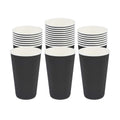 Restpresso 16 oz Black Paper Coffee Cup - Ripple Wall - 3 1/2" x 3 1/2" x 5 1/2" - 25 count box
