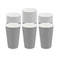 Restpresso 16 oz Houndstooth Paper Coffee Cup - Spiral Wall - 3 1/2" x 3 1/2" x 5 1/2" - 500 count box