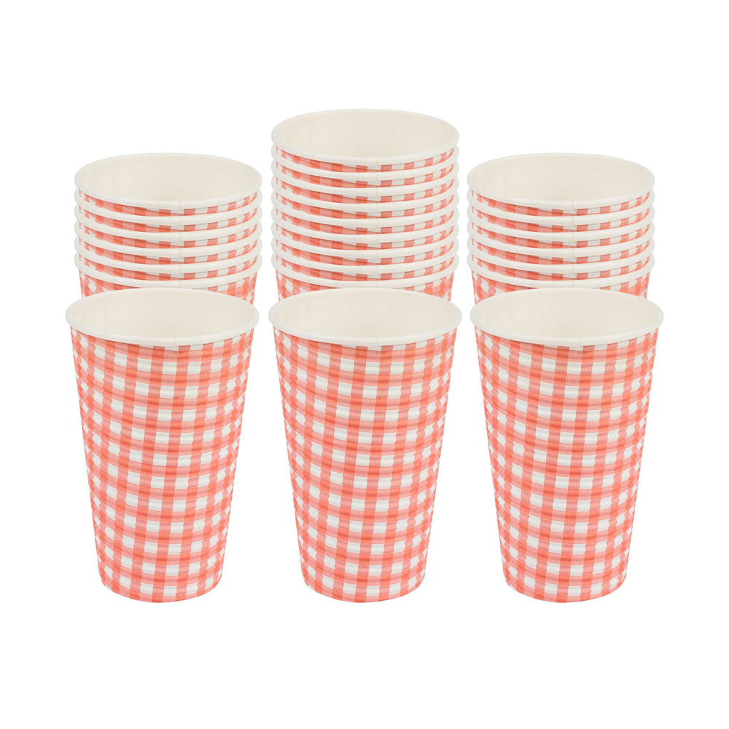 Restpresso 16 oz Picnic Print Paper Coffee Cup - Spiral Wall - 3 1/2" x 3 1/2" x 5 1/2" - 500 count box