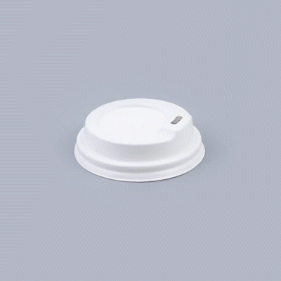 Restpresso White Plastic Coffee Cup Lid - Fits 4 oz - 2 1/2" x 2 1/2" x 1/2" - 25 count box