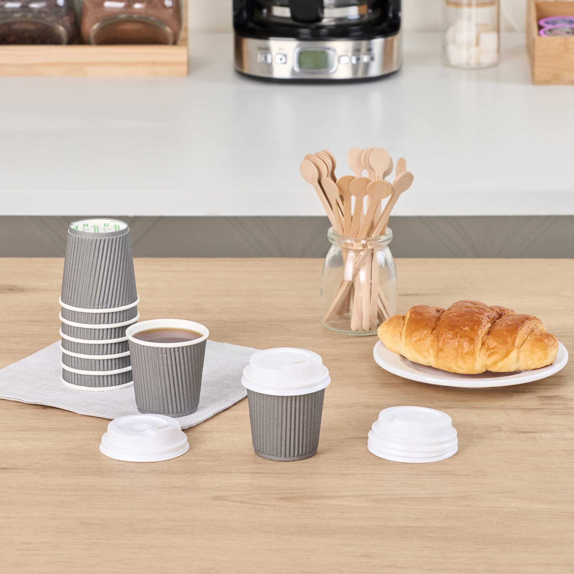 Restpresso White Plastic Coffee Cup Lid - Fits 4 oz - 500 count box