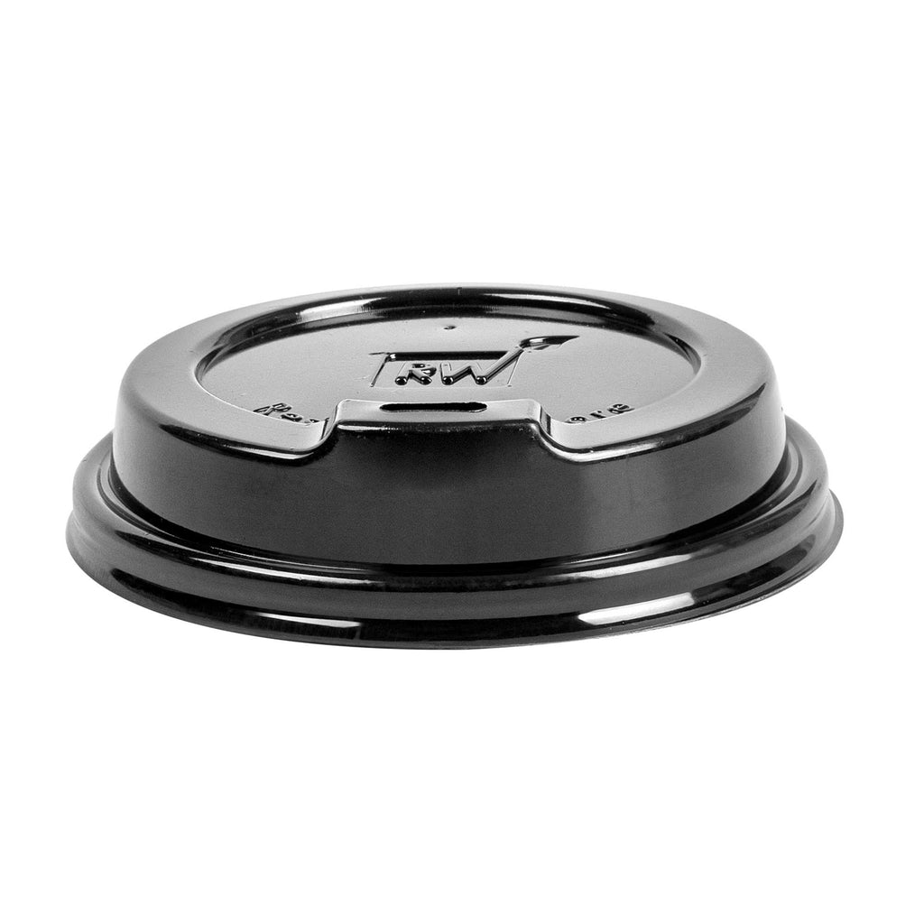 Restpresso Black Plastic Coffee Cup Lid - Elevated Spout, Fits 8, 12, 16 and 20 oz - 500 count box