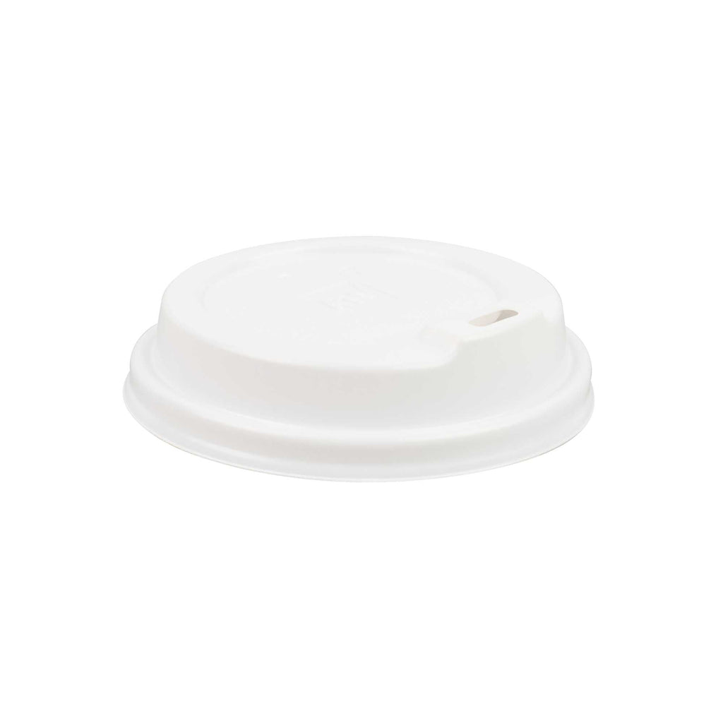 Restpresso White Plastic Coffee Cup Lid - Elevated Spout, Fits 8, 12, 16 and 20 oz - 500 count box