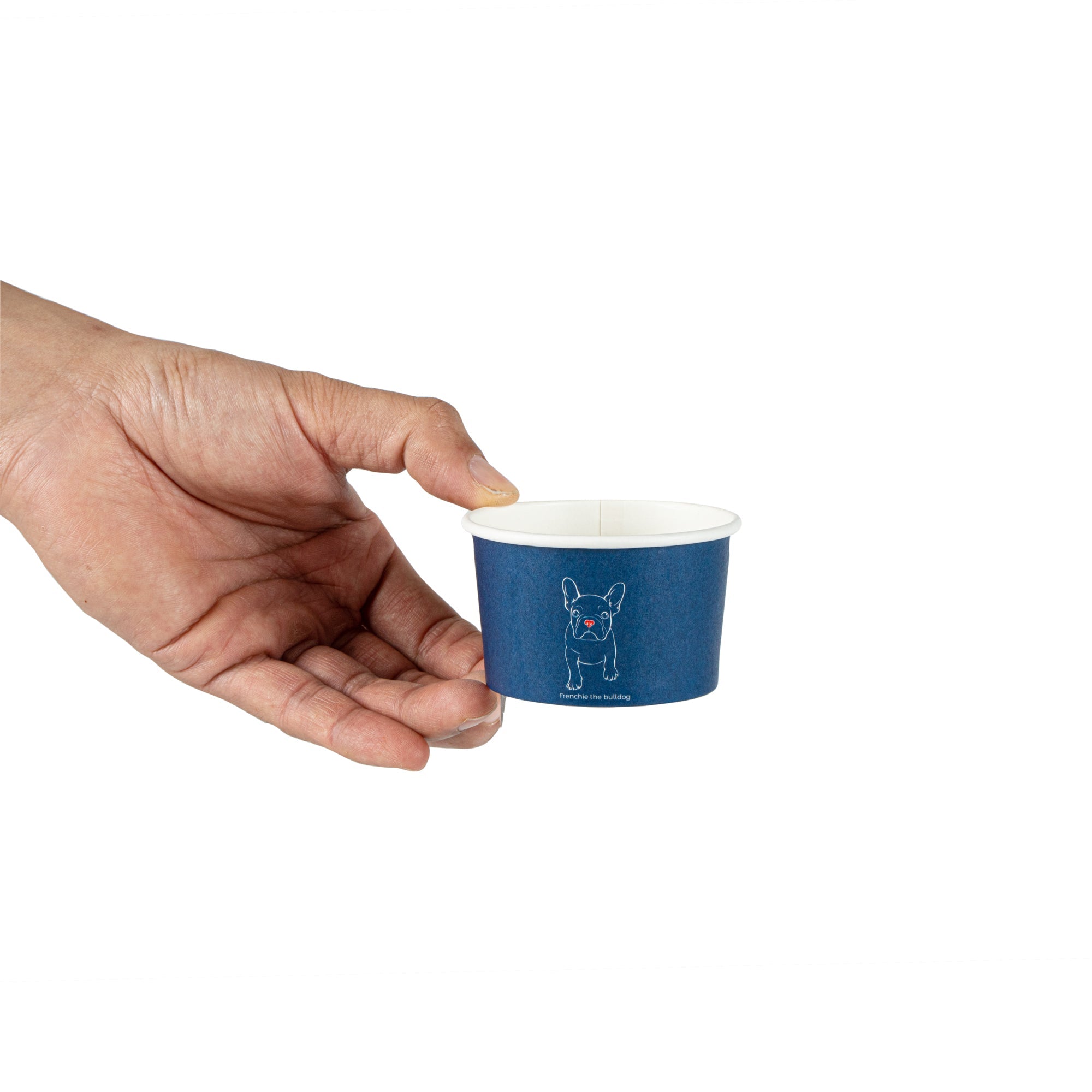 Coppetta 3 oz Round Frenchie Paper To Go Cup - 3" x 3" x 1 3/4" - 50 count box