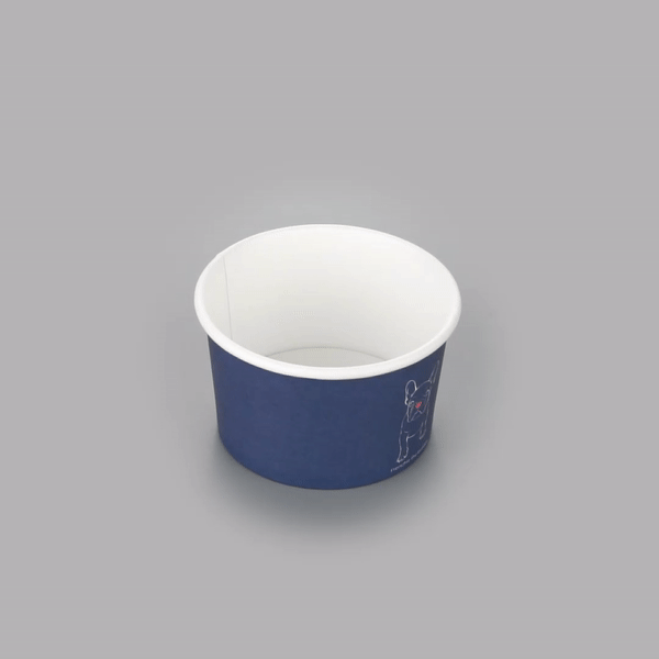 Coppetta 3 oz Round Frenchie Paper To Go Cup - 3" x 3" x 1 3/4" - 50 count box