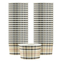 Coppetta 3 oz Round Plaid Paper To Go Cup - 3" x 3" x 1 3/4" - 50 count box