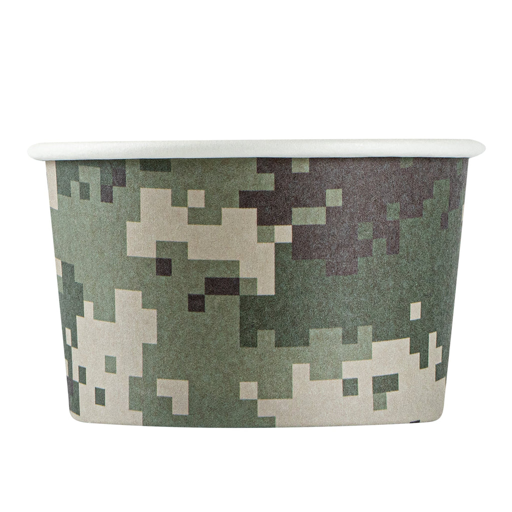 Coppetta 3 oz Round Camouflage Paper To Go Cup - 3" x 3" x 1 3/4" - 50 count box
