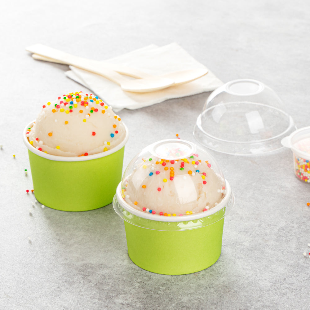 Coppetta Round Clear Plastic To Go Cup Dome Lid - Fits 3 oz - 200 count box