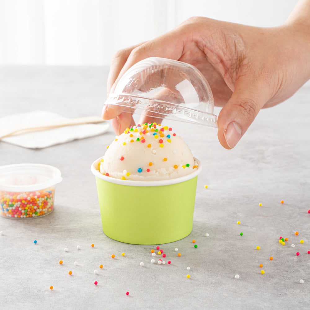 Coppetta Round Clear Plastic To Go Cup Dome Lid - Fits 3 oz - 200 count box
