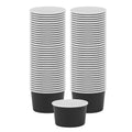 Coppetta 5 oz Round Black Paper To Go Cup - 3 1/4" x 3 1/4" x 2" - 50 count box