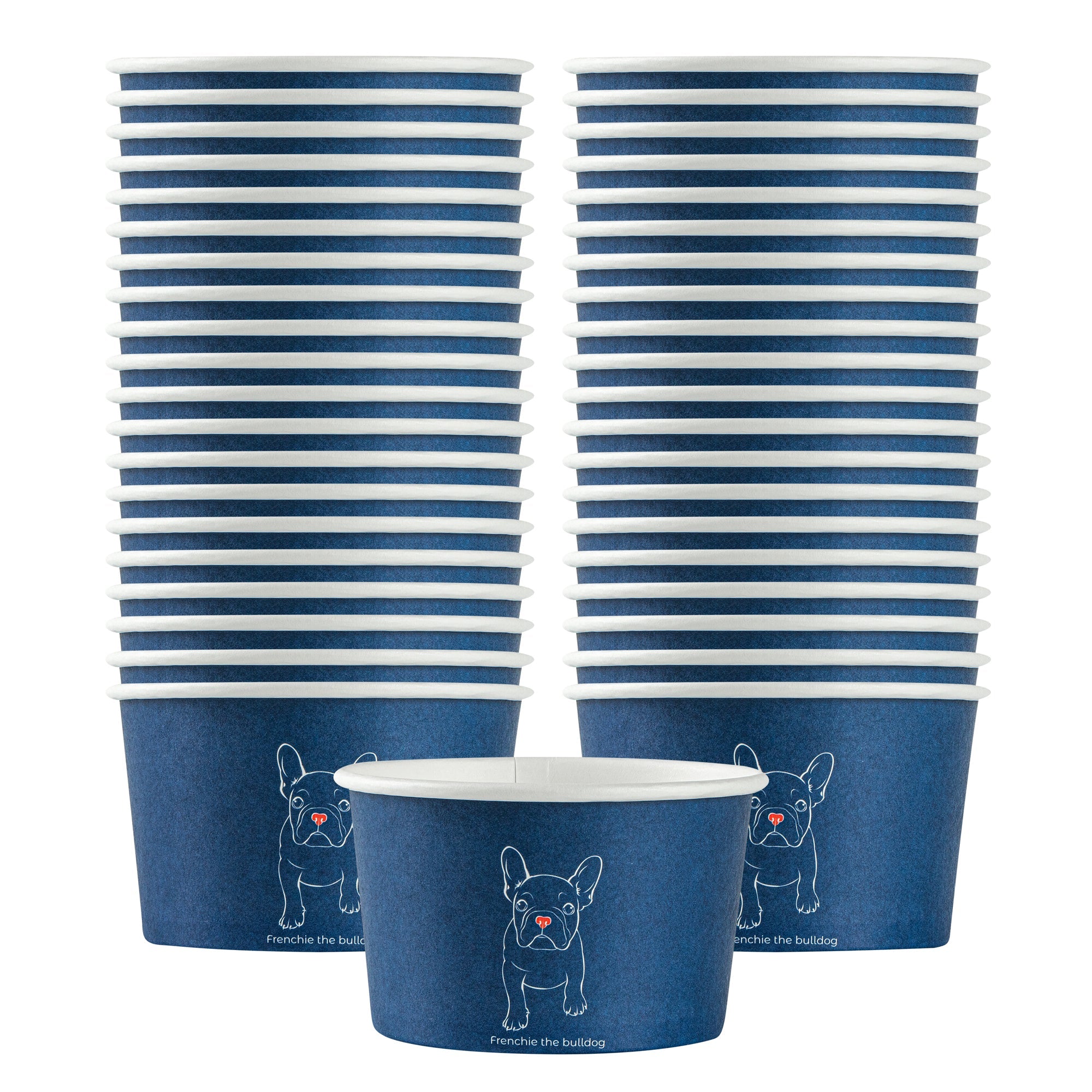Coppetta 5 oz Round Frenchie Paper To Go Cup - 3 1/4" x 3 1/4" x 2" - 50 count box