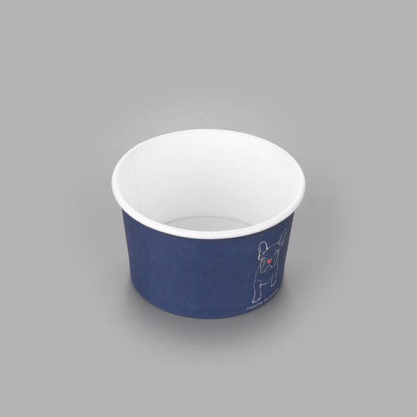 Coppetta 5 oz Round Frenchie Paper To Go Cup - 3 1/4" x 3 1/4" x 2" - 50 count box