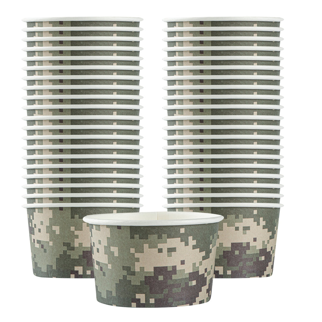 Coppetta 5 oz Round Camouflage Paper To Go Cup - 3" x 3" x 2 1/2" - 50 count box