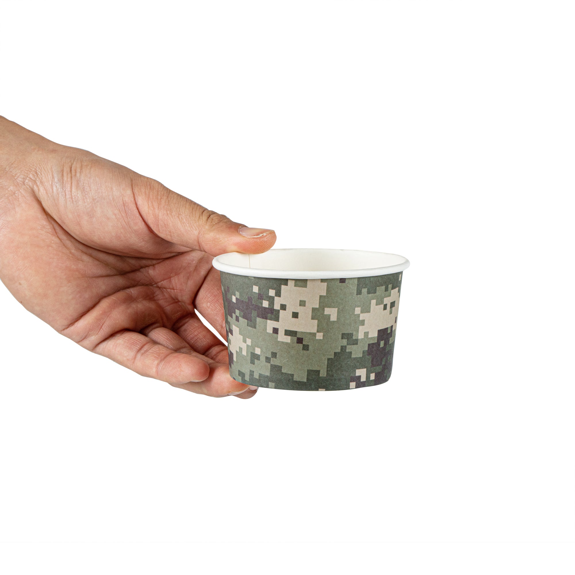 Coppetta 5 oz Round Camouflage Paper To Go Cup - 3" x 3" x 2 1/2" - 50 count box