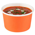 Coppetta 5 oz Round Tangerine Orange Paper To Go Cup - 3 1/4" x 3 1/4" x 2" - 50 count box